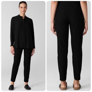 Eileen Fisher Washable Stretch Pant in Black | Medium
